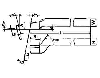 IMPA手冊(cè) 編號(hào)63309362型(左/右)高速鋼頭車刀(圖1) IMPA手冊(cè) 編號(hào)63309362型(左/右)高速鋼頭車刀(圖1)