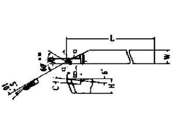 IMPA手冊 編號63278443-50型超硬尖端車刀(圖1)