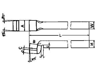 IMPA手冊 編號63312365型高速鋼頭光車車刀(圖1) IMPA手冊 編號63312365型高速鋼頭光車車刀(圖1)