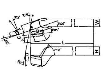 IMPA手冊 編號63310263型（左/右）高速鋼頭車刀(圖1)
