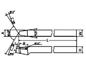 IMPA手冊(cè) 編號(hào)63300410型高速鋼頭車刀(圖1) IMPA手冊(cè) 編號(hào)63300410型高速鋼頭車刀(圖1)